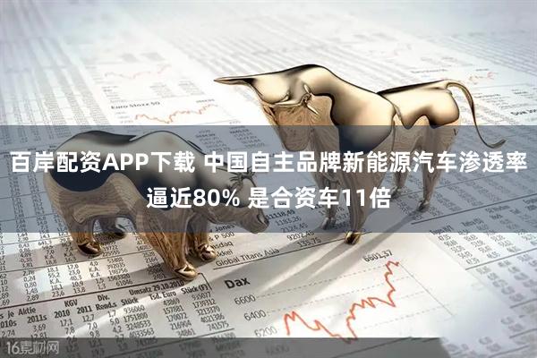百岸配资APP下载 中国自主品牌新能源汽车渗透率逼近80% 是合资车11倍