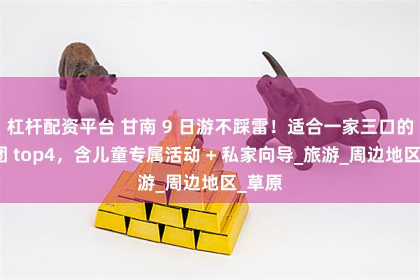 杠杆配资平台 甘南 9 日游不踩雷！适合一家三口的纯玩团 top4，含儿童专属活动 + 私家向导_旅游_周边地区_草原