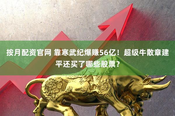 按月配资官网 靠寒武纪爆赚56亿！超级牛散章建平还买了哪些股票？